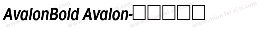 AvalonBold Avalon字体转换